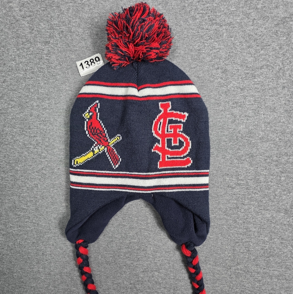 St. Louis Cardinals Navy and Red Knit Pom Beanie